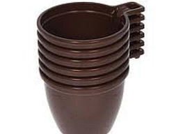 Чашка кофейная (коричневая) цена за50шт уп